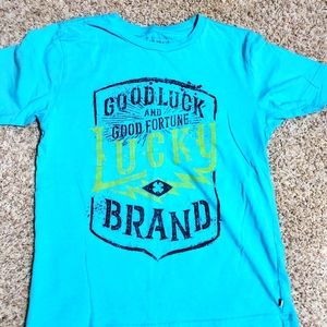 Lucky Brand distressed logo tee